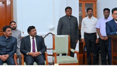 Thiru. R.N.Ravi, Hon'ble Governor of Tamil Nadu, subscribed oath of office to Thiru. M. Natesan and Thiru. V.P.R. Elamparithi as State Information Commissioners for Tamil Nadu State Information Commsission at Raj Bhavan, Chennai - 24.06.2025.