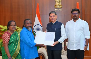 Padma Shri awardee and renowned Parai artist Thiru.Velu Aasan called on Thiru. R.N.Ravi, Hon'ble Governor of Tamil Nadu at Raj Bhavan, Chennai on 04.07.2025. Hon'ble Governor extended financial assistance for the construction of his residence-cum-training centre to nurture young talents in the traditional art of Parai, helping rejuvenate one of Tamil Nadu’s oldest and most vibrant folk traditions.