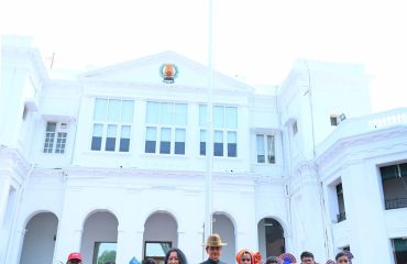 Thiru. R.N.Ravi, Hon’ble Governor of Tamil Nadu hoisted the National Flag and greeted the Children of Raj Bhavan family on the occasion of 79th Independence day at Raj Bhavan, Chennai - 15.08.2025. Tmt. Laxmi Ravi, First Lady of Tamil Nadu were present.