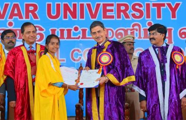 Thiru. R.N.Ravi, Hon’ble Governor of Tamil Nadu and Chancellor, Thiruvalluvar University presented the medals and degrees to 25,599 students at 20th Convocation of the Thiruvalluvar University at University Campus, Thiruvalluvar University, Vellore - 19.08.2025. Prof. Dr. Kuldeep Kumar Raina, Vice-Chancellor, M.S. Ramaiah University of Applied Sciences, Bengaluru participated as chief guest and delivered the convocation address. Prof. Dr. T. Arumugam, Vice-Chancellor, Thiruvalluvar University and other dignitaries were present.