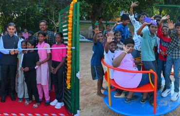 Thiru.R.N.Ravi, Hon'ble Governor of Tamil Nadu , inaugurated the Children’s Park marking the 75th birth anniversary of Thiru. Narendra Modi, Hon'ble Prime Minister of India, celebrating the Prime Minister’s deep bond with children and affirming his resolve to foster a conducive ecosystem for their holistic growth, shaping Bharat’s future leaders at Raj Bhavan, Chennai - 17.09.2025.