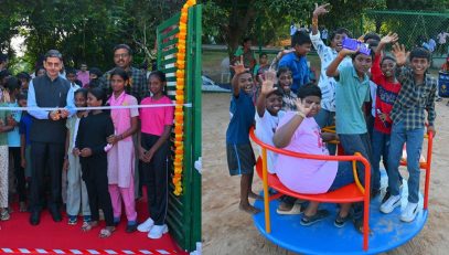 Thiru.R.N.Ravi, Hon'ble Governor of Tamil Nadu , inaugurated the Children’s Park marking the 75th birth anniversary of Thiru. Narendra Modi, Hon'ble Prime Minister of India, celebrating the Prime Minister’s deep bond with children and affirming his resolve to foster a conducive ecosystem for their holistic growth, shaping Bharat’s future leaders at Raj Bhavan, Chennai - 17.09.2025.