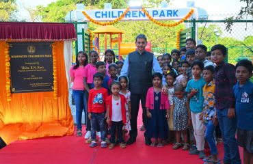 Thiru.R.N.Ravi, Hon'ble Governor of Tamil Nadu , inaugurated the Children’s Park marking the 75th birth anniversary of Thiru. Narendra Modi, Hon'ble Prime Minister of India, celebrating the Prime Minister’s deep bond with children and affirming his resolve to foster a conducive ecosystem for their holistic growth, shaping Bharat’s future leaders at Raj Bhavan, Chennai - 17.09.2025.
