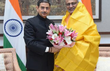 Thiru.R.N. Ravi, Hon'ble Governor of Tamil Nadu, called on Thiru. C.P.Radhakrishnan, Hon'ble Vice-President of India, at Vice-President's Enclave, New Delhi - 23.09.2025.