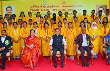 Thiru. R.N.Ravi, Hon’ble Governor of Tamil Nadu and Chancellor, Tamil Nadu Open University presented the medals and degrees to 7,972 students at 16th Convocation of the Tamil Nadu Open University at Convocation Hall, Tamil Nadu Open University, Chennai - 25.09.2025. Prof. (Dr.) Ami U. Upadhyay, Vice-Chancellor, Dr.Babasaheb Ambedkar Open University, Ahmedabad, Gujarat participated as chief guest and delivered the convocation address. Prof. S.Arumugam, Vice-Chancellor, Tamil Nadu Open University and other dignitaries were present.