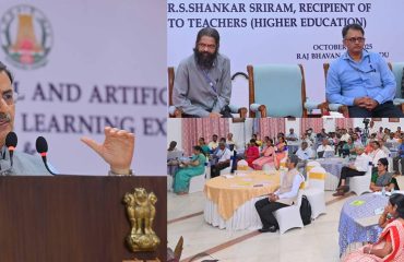Thiru. R.N.Ravi, Hon'ble Governor of Tamil Nadu, participated as Chief Guest and inaugurated the Workshop on 'Using Digital and Artificial intelligence Tools for Effective Learning Experience' and felicitated Dr.S.Shankar Sriram, Recipient of National Award to Teachers - Higher Education Category, from Tamil Nadu and addressed the participants at Bharathiar Mandapam, Raj Bhavan, Chennai - 06.10.2025. Hundreds of Academicians and faculty members from Central, State, Private and Deemed Universities, Higher Educational Institutions and School Educational Institutions participated in the one day Workshop.