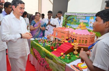 Thiru. R.N.Ravi, Hon'ble Governor of Tamil Nadu inaugurated and visited the Exhibition Stalls exhibited by various Educational Institutions on teachings and life of Swami Vallalar and Sanmarga Principles on the occasion of Thiruvarutprakasa Vallalar's 202nd Avatar Day Celebration held at Raj Bhavan, Chennai - 05.10.2025. The exhibition will open for school students for 3 days.