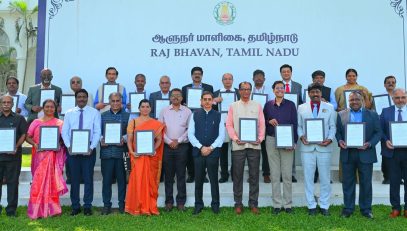 Thiru.R.N.Ravi, Hon’ble Governor of Tamil Nadu, felicitated the NIRF top ranking Institutions of Tamil Nadu at the Felicitation of NIRF- 2025 Top Ranking Institutions of Tamil Nadu and Conclave for Excellence In Higher Education in Tamil Nadu function held at Bharathiar Mandapam, Raj Bhavan, Chennai - 08.10.2025. Felicitated top ranking institutions in NIRF-2025 made presentations on their innovative approaches in teaching, learning, faculty development, infrastructure enhancement, research promotion and best practices among the participants.
