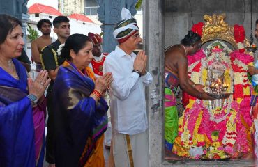 On the auspicious occasion of Soorasamharam, Thiru. R.N. Ravi , Hon’ble Governor of Tamil Nadu and First Lady of Tamil Nadu Tmt. Laxmi Ravi, along with thousands of devotees, had the divine darshan of Lord Murugan at the Arupadai Veedu Murugan Temple in Chennai - 27.10.2025. Governor prayed for the happiness, prosperity and well-being of the sisters and brothers of Tamil Nadu and for the continued progress of Bharat.