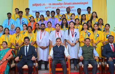 Thiru. R.N.Ravi, Hon’ble Governor of Tamil Nadu and Chancellor, Tamil Nadu Dr. J. Jayalalithaa Fisheries University presented the medals and degrees to 496 students at 10th Convocation of the Tamil Nadu Dr. J. Jayalalithaa Fisheries University at University Auditorium, Nagapattinam - 03.11.2025. Dr. Joykrushna Jena, Deputy Director General (Fisheries Science), Indian Council of Agricultural Research, New Delhi participated as chief guest and delivered the convocation address. Dr. N. Felix, Vice-Chancellor, Tamil Nadu Dr. J. Jayalalithaa Fisheries University and other dignitaries were present.