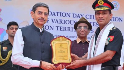 Thiru. R.N. Ravi, Hon'ble Governor of Tamil Nadu, on the occasion of the Foundation Day Celebrations of various States and Union Territories (Tamil Nadu, Andhra Pradesh, Chandigarh, Chhattisgarh, Haryana, Karnataka, Kerala, Delhi, Madhya Pradesh, Punjab, Uttarakhand, Andaman & Nicobar Island, Jammu & Kashmir, Lakshadweep, Puducherry and Ladakh) felicitated 34 distinguished individuals from various walks of life from those states and union territories who are now settled and residing in Tamil Nadu, contributing significantly to the society and development of Tamil Nadu through their dedicated services at the function held at Bharathiar Mandapam, Raj Bhavan, Chennai - 01.11.2025. More than 1000 number of students and participants enthusiastically participated in the Foundation Day Celebrations.