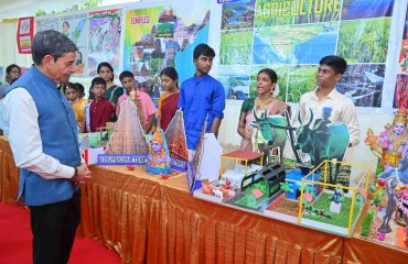 Thiru. R.N. Ravi, Hon'ble Governor of Tamil Nadu inaugurated 'Ek Bharat Shreshtha Bharat﻿﻿' Exhibition at Raj Bhavan Chennai - 01.11.2025 and interacted with the students who are showcasing our diverse culture, traditions, language, music, art, cuisine, and unique practices of various states, celebrating the spirit of oneness that unites us all, on the occasion, as part of Raj Bhavan's Foundation Day Celebration of various States and Union Territories of India (Tamil Nadu, Andhra Pradesh, Chandigarh, Chhattisgarh, Haryana, Karnataka, Kerala, Delhi, Madhya Pradesh, Punjab, Uttarakhand, Andaman & Nicobar Islands, Jammu & Kashmir, Lakshadweep, Puducherry, and Ladakh). More than 600 students from various educational institutions enthusiastically participated in the day-long exhibition.