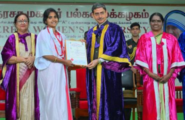 Thiru. R.N.Ravi, Hon’ble Governor of Tamil Nadu and Chancellor, Mother Teresa Women's University, Kodaikanal presented the medals and degrees to 8,143 students at 32nd Convocation of the Mother Teresa Women's University at Paavaiyar Arangam, Mother Teresa Women's University, Kodaikanal, Dindigul District - 06.11.2025. Prof.Geetanjali Dash, Vice-Chancellor, Berhampur University, Odisha, Dr. K.Kala, Vice-Chancellor, Mother Teresa Women's University and other dignitaries were present.