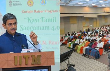 Thiru. R.N.Ravi, Hon'ble Governor of Tamil Nadu, participated at the Curtain Raiser program for Kashi Tamil Sangamam 4.0 and addressed the gathering at the event held at IIT-Madras, Chennai - 10.11.2025. Prof. V.Kamakoti,Director,IIT Madras, Padmashri Thiru. Nalli Kuppuswami Chetti, Dr. Sudha Seshayyan,Vice Chairperson,Central Institute of Classical Tamil,Chennai, Prof. R. Chandrasekaran, Director, Central Institute of Classical Tamil, Chennai and other dignitaries were present.