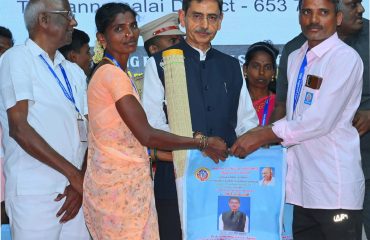 Thiru. R.N. Ravi, Hon'ble Governor of Tamil Nadu, laid down foundation stone of new school building by Raj Bhavan, Tamil Nadu initiative with the support of Corporate Social Responsibility of Armoured Vehicles Nigam Limited, Avadi, Chennai and also distributed welfare kits to 1000 parents of SFRD Tribal School Students at the event held at SFRD Tribal School, Guniganthur, Jawadhu Hills, Thiruvannamalai District - 11.11.2025.