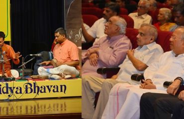 Thiru. R.N. Ravi, Hon'ble Governor of Tamil Nadu inaugurated the Bhavan’s Margazhi Mahotsav - 2025 and witnessed the cultural performance at the Bhavan’s Pottipati Gnanamba Obul Reddy Auditorium, Mylapore, Chennai - 20.11.2025. Padmabhushan Thiru. Nalli Kuppuswami Chetti, Vice-Chairman, Bhavan’s Chennai Kendra, Dr. V. Kamakoti, Director, IIT-Madras, Thiru. N. Ravi, Chairman, Bhavan’s Chennai Kendra, Thiru. K.N. Ramaswamy, Director, Bhavan’s Chennai Kendra and other dignitaries were present.