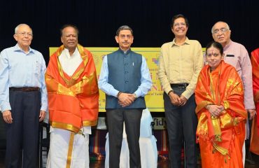 Thiru. R.N. Ravi, Hon'ble Governor of Tamil Nadu inaugurated the Bhavan’s Margazhi Mahotsav - 2025,felicitated the cultural artists and witnessed the cultural performance at the Bhavan’s Pottipati Gnanamba Obul Reddy Auditorium, Mylapore, Chennai - 20.11.2025. Padmabhushan Thiru. Nalli Kuppuswami Chetti, Vice-Chairman, Bhavan’s Chennai Kendra, Dr. V. Kamakoti, Director, IIT-Madras, Thiru. N. Ravi, Chairman, Bhavan’s Chennai Kendra, Thiru. K.N. Ramaswamy, Director, Bhavan’s Chennai Kendra and other dignitaries were present.