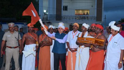 Thiru. R.N. Ravi, Hon'ble Governor of Tamil Nadu flagged off the Holy Yatra of Ahilathirattu Ammanai Udhaya Dhina of Ayya Vaikundar at Manali, Chennai - 30.11.2025.