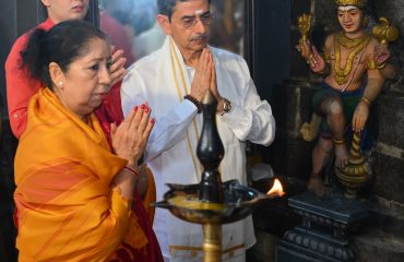 On the auspicious occasion of Karthigai Maha Deepam, Thiru.R.N.Ravi , Hon’ble Governor of Tamil Nadu and First Lady of Tamil Nadu, Tmt. Laxmi Ravi, along with the devotees, had the divine darshan of Arulmigu Kapaleeswarar at the Arulmigu Kapaleeswarar Temple , Mylapore, Chennai - 03.12.2025. Governor prayed for the happiness, prosperity and well-being of the sisters and brothers of Tamil Nadu and for the continued progress of Bharat.