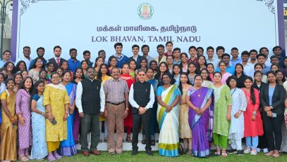 Thiru. R.N.Ravi, Hon'ble Governor of Tamil Nadu, interacted with the Tamil Nadu State contingent of Viksit Bharat Young Leaders on the celebration of National Youth Festival-2026 at Lok Bhavan, Chennai - 06.01.2026.