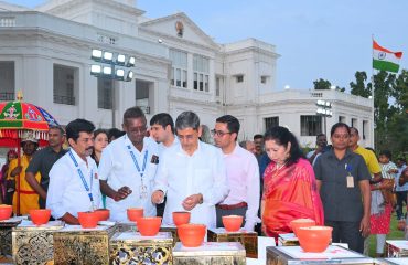 Thiru. R.N.Ravi, Hon'ble Governor of Tamil Nadu and Tmt.Laxmi Ravi, First Lady of Tamil Nadu along with the people from various walks of life and Lok Bhavan family celebrated Pongal Peruvizha-2026 Festival at Lok Bhavan, Chennai - 08.01.2026. Pongal Peruvizha – 2026 was celebrated at Lok Bhavan, Chennai, with festive spirit and cultural fervour, drawing participation from across sections of society, including farmers, fishers, weavers, Tamil scholars, spiritual leaders, youth, civil society members, and representatives of tribal communities. Traditional art forms, folk music, and dance echoed the joy of Pongal, the richness of our timeless Tamil traditions, and a collective heritage celebrated across generations.