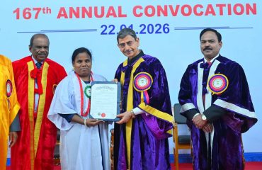 Thiru. R.N.Ravi, Hon’ble Governor of Tamil Nadu and Chancellor, University of Madras presented the medals and degrees to 1,93,676 students at 167th Convocation of the University of Madras at Senate House, University of Madras, Chennai - 22.01.2026. Padma Bhushan Dr. A.Sivathanu Pillai, Distinguished Scientist, Indian Space Research Organisation, Former CEO & MD, Brahmos participated as chief guest and delivered the convocation address. Dr. P.Sankar, I.A.S., Secretary to Government, Higher Education Department, Government of Tamil Nadu and other dignitaries were present.