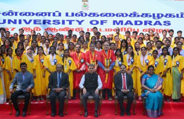 Thiru. R.N.Ravi, Hon’ble Governor of Tamil Nadu and Chancellor, University of Madras presented the medals and degrees to 1,93,676 students at 167th Convocation of the University of Madras at Senate House, University of Madras, Chennai - 22.01.2026. Padma Bhushan Dr. A.Sivathanu Pillai, Distinguished Scientist, Indian Space Research Organisation, Former CEO & MD, Brahmos participated as chief guest and delivered the convocation address. Dr. P.Sankar, I.A.S., Secretary to Government, Higher Education Department, Government of Tamil Nadu and other dignitaries were present.