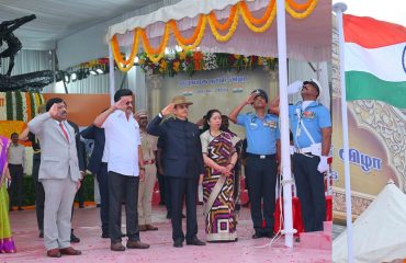 Thiru. R.N.Ravi, Hon'ble Governor of Tamil Nadu, unfurled the National flag on the occasion of Republic Day at Marina, Chennai - 26.01.2026. First Lady of Tamil Nadu Tmt. Laxmi Ravi, Thiru. M.K.Stalin, Hon'ble Chief Minister of Tamil Nadu and other dignitaries were present.