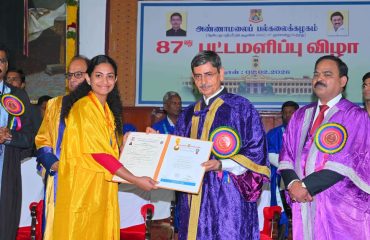 Thiru. R.N.Ravi, Hon’ble Governor of Tamil Nadu and Chancellor, Annamalai University presented the medals and degrees to 36,829 students at 87th Annual Convocation of the Annamalai University at Sastri Hall, Annamalai University, Chidambaram, Cuddalore District - 02.02.2026. Prof. Kamal Kishore Pant, Director, Indian Institute of Technology, Roorkee participated as chief guest and delivered the convocation address. Dr.P.Sankar, I.A.S., Secretary to Government, Department of Higher Education, Government of Tamil Nadu and other dignitaries were present.