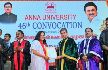 Thiru. R.N.Ravi, Hon’ble Governor of Tamil Nadu and Chancellor, Anna University presented the medals and degrees to 1,50,495 students at 46th Annual Convocation of the Anna University at Vivekananda Auditorium, Anna University, Chennai - 04.02.2026. Dr.Mylswamy Annadurai, Former Director, Satellite Centre, Indian Space Research Organisation participated as chief guest and delivered the convocation address. Dr.P.Sankar, I.A.S., Secretary to Government, Department of Higher Education, Government of Tamil Nadu and other dignitaries were present.