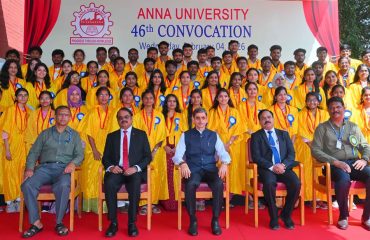 Thiru. R.N.Ravi, Hon’ble Governor of Tamil Nadu and Chancellor, Anna University presented the medals and degrees to 1,50,495 students at 46th Annual Convocation of the Anna University at Vivekananda Auditorium, Anna University, Chennai - 04.02.2026. Dr.Mylswamy Annadurai, Former Director, Satellite Centre, Indian Space Research Organisation participated as chief guest and delivered the convocation address. Dr.P.Sankar, I.A.S., Secretary to Government, Department of Higher Education, Government of Tamil Nadu and other dignitaries were present.