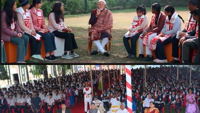 Thiru. R.N. Ravi, Hon'ble Governor of Tamil Nadu, along with over 1,200 students at RMK Senior Secondary School, Thiruverkadu, Chennai, joined the livestream of the 9th edition of Pariksha Pe Charcha 2026 with Hon’ble Prime Minister Thiru. Narendra Modi on 06.02.2026. Governor interacted with the students and also distributed the Exam Warriors book, authored by the Hon'ble Prime Minister, in both Tamil and English.