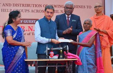 Thiru. R.N.Ravi, Hon'ble Governor of Tamil Nadu distributed the Sewing Machines to 533 Women beneficiaries of Self Help Groups organised by Infinite Seva, Chennai at the Mega Sewing Machines distribution function - 2026 held at Lok Bhavan, Chennai - 21.02.2026.