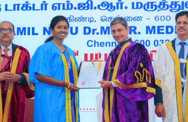 Thiru. R.N.Ravi, Hon’ble Governor of Tamil Nadu and Chancellor, The Tamil Nadu Dr. M.G.R. Medical University presented the medals and degrees to 50,159 students at 38th Convocation of the The Tamil Nadu Dr. M.G.R. Medical University at Silver Jubilee Auditorium, The Tamil Nadu Dr. M.G.R. Medical University, Chennai on 27.02.2026. Prof. Dr. R.K. Dhiman, Director, Sanjay Gandhi Postgraduate Institute of Medical Sciences, Lucknow participated as chief guest and delivered the convocation address. Prof. Dr. K. Narayanasamy, Vice-Chancellor, The Tamil Nadu Dr. M.G.R. Medical University and other dignitaries were present.