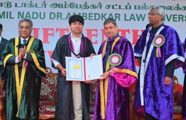 Thiru.R.N.Ravi, Hon’ble Governor of Tamil Nadu and Chancellor, The Tamil Nadu Dr. Ambedkar Law University presented the medals and degrees to 16,571 students at 15th Convocation of the The Tamil Nadu Dr. Ambedkar Law University at University Auditorium, The Tamil Nadu Dr. Ambedkar Law University, Perungudi Campus, Chennai - 28.02.2026. Justice Thiru. Manindra Mohan Shrivastava, Hon'ble Chief Justice, Madras High Court participated as chief guest and delivered the convocation address. Justice Thiru. V. Bharathidasan, Convener, Convener Committee and other dignitaries were present.