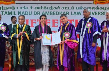 Thiru.R.N.Ravi, Hon’ble Governor of Tamil Nadu and Chancellor, The Tamil Nadu Dr. Ambedkar Law University presented the medals and degrees to 16,571 students at 15th Convocation of the The Tamil Nadu Dr. Ambedkar Law University at University Auditorium, The Tamil Nadu Dr. Ambedkar Law University, Perungudi Campus, Chennai - 28.02.2026. Justice Thiru. Manindra Mohan Shrivastava, Hon'ble Chief Justice, Madras High Court participated as chief guest and delivered the convocation address. Justice Thiru. V. Bharathidasan, Convener, Convener Committee and other dignitaries were present.
