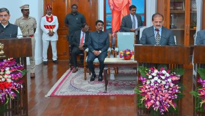 Thiru. R.N.Ravi, Hon'ble Governor of Tamil Nadu, subscribed oath of office to Dr. Atulya Misra, I.A.S., (Retd.) and Thiru. Abhay Kumar Singh, I.P.S., (Retd.), as State Information Commissioners for Tamil Nadu State Information Commsission at Lok Bhavan, Chennai - 06.03.2026.
