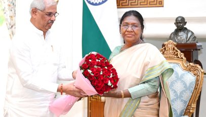 Thiru. Rajendra Vishwanath Arlekar, Hon’ble Governor of Tamil Nadu after assuming charge as Governor of Tamil Nadu called on Tmt. Droupadi Murmu, Hon’ble President of India at Rashtrapati Bhavan, New Delhi - 30.03.2026.
