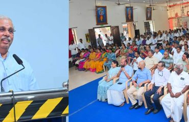 Thiru. Rajendra Vishwanath Arlekar, Hon’ble Governor of Tamil Nadu, delivered a special address at a meeting of Seva Volunteers across various sectors at Arya Vaidya Pharmacy, Coimbatore - 05.04.2026.