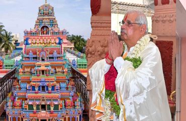 Hon’ble Governor of Tamil Nadu, Thiru Rajendra Vishwanath Arlekar, offered prayers to Lord Sri Anjaneya at the Nanganallur Anjaneyar Swamy Temple, Chennai, on the occasion of Tamil New Year. He prayed for the good health and well-being of the people, and for peace and prosperity in our State and the Nation- 14.04.2026.