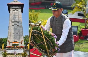 Thiru. Rajendra Vishwanath Arlekar, Hon’ble Governor of Tamil Nadu, paid solemn homage by laying a wreath honouring the brave soldiers who made the supreme sacrifice in service of the nation. at the Victory War Memorial, Chennai - 02.05.2026.