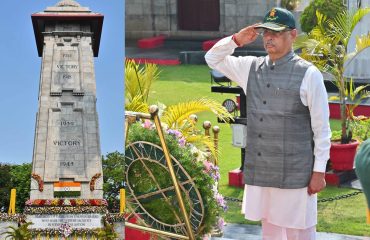 Thiru. Rajendra Vishwanath Arlekar, Hon’ble Governor of Tamil Nadu, paid solemn homage by laying a wreath honouring the brave soldiers who made the supreme sacrifice in service of the nation. at the Victory War Memorial, Chennai - 02.05.2026.