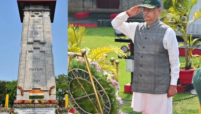 Thiru. Rajendra Vishwanath Arlekar, Hon’ble Governor of Tamil Nadu, paid solemn homage by laying a wreath honouring the brave soldiers who made the supreme sacrifice in service of the nation. at the Victory War Memorial, Chennai - 02.05.2026.