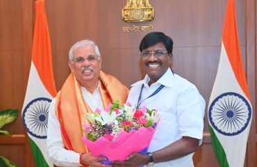 Thiru. P. Viswanathan, Hon’ble Minister for Higher Education, Government of Tamil Nadu, paid a courtesy call on Thiru. Rajendra Vishwanath Arlekar, Hon’ble Governor of Tamil Nadu at Lok Bhavan, Chennai - 29.06.2026.