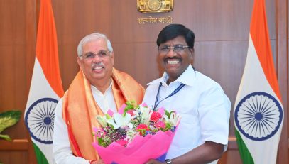 Thiru. P. Viswanathan, Hon’ble Minister for Higher Education, Government of Tamil Nadu, paid a courtesy call on Thiru. Rajendra Vishwanath Arlekar, Hon’ble Governor of Tamil Nadu at Lok Bhavan, Chennai - 29.06.2026.