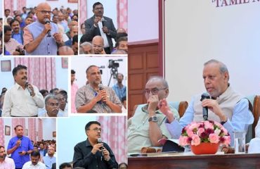 Thiru. Rajendra Vishwanath Arlekar, Hon’ble Governor of Tamil Nadu, presided over the seminar on “Tamil Nadu’s Growth and Employment Agenda on the Journey towards Viksit Bharat @2047,” held at Bharathiar Mandapam, Lok Bhavan, Chennai - 29.06.2026. Prof. S. Mahendra Dev, Chairman, Economic Advisory Council to the Hon’ble Prime Minister of India, delivered the keynote address at the seminar.