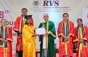 Thiru. Rajendra Vishwanath Arlekar, Hon’ble Governor of Tamil Nadu, participated as chief guest , addressed the gathering and presented degrees to the students at the 38th Graduation Day of RVS College of Arts and Science (Autonomous) at the function held at Kalam Hall, RVS, College of Arts & Science, Sulur Campus, Coimbatore - 19.07.2026.