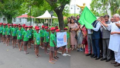 Thiru. Rajendra Vishwanath Arlekar, Hon'ble Governor of Tamil Nadu, flagged off the annual outreach initiative of Rotary District 3234, "The Magnum Carnival – Visit to the Zoo for 3,234 Less-Privilege Children" at Bharathiar Mandapam, Lok Bhavan, Chennai - 07.08.2026.