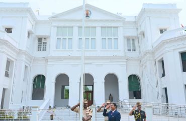 Thiru. Sajjansingh R. Chavan, IAS, Secretary to the Governor of Tamil Nadu, hoisted the National Flag on the occasion of the 80th Independence Day at Lok Bhavan, Chennai on 15.08.2026. Officials and members of the Lok Bhavan family were present
