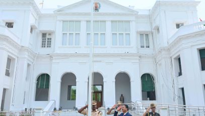 Thiru. Sajjansingh R. Chavan, IAS, Secretary to the Governor of Tamil Nadu, hoisted the National Flag on the occasion of the 80th Independence Day at Lok Bhavan, Chennai on 15.08.2026. Officials and members of the Lok Bhavan family were present